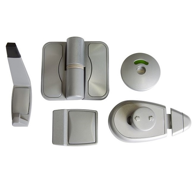 Satin Pearl Plate Advantage Toilet Partition Hardware Kit