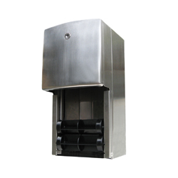 ML800AR Ellipse Round Face Double Toilet Roll Holder - Stainless Steel