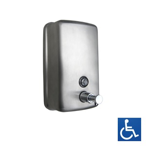 ML602AR Ellipse Round Face Soap Dispenser - Stainless Steel