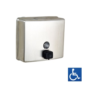 ML603BS Square Soap Dispenser - Stainless Steel wth Button Pump Valve