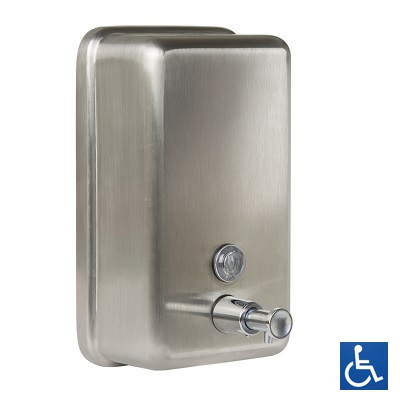 ML605AS_N Vertical Soap Dispenser - Stainless Steel