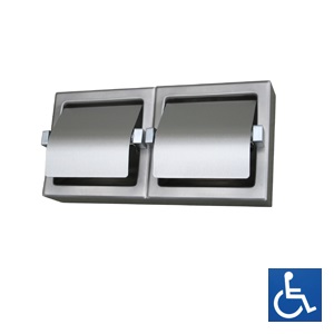 ML263_SM Surface Mounted Double Toilet Roll Holder - Stainless Steel