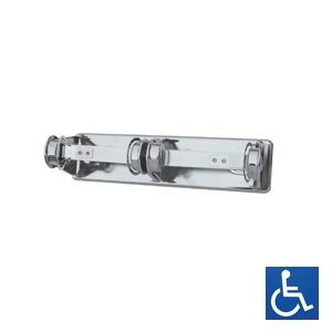 ML838 Double Toilet Roll Holder - Chrome Plated Steel
