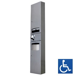 ML73N1_D_SM Disabled Paper Towel Dispenser, Hand Dryer &amp; Waste Receptacle - Surface Mounted