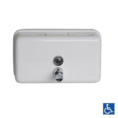 ML600W Horizontal Soap Dispenser - White Powder Coat