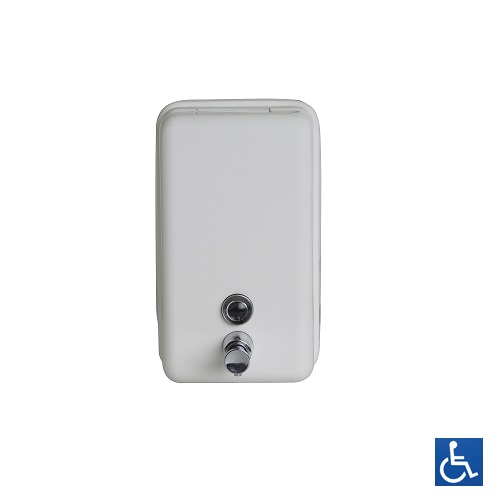ML605W Vertical Soap Dispenser - White Powder Coat