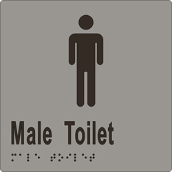 ML16242 Male Toilet Braille Sign