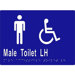 ML16247 Male Accessible Toilet LH Transfer Braille Sign
