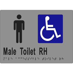 ML16248 Male Accessible Toilet RH Transfer Braille Sign