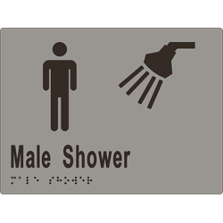 ML16291 Male Shower Braille Sign