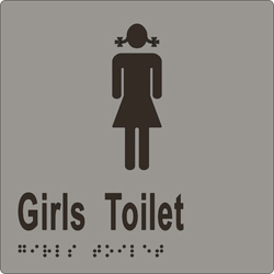ML16263 Girls Toilet Braille Sign
