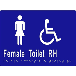 ML16268 Female Accessible Toilet RH Braille Sign