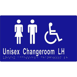 ML16228 Unisex Accessible Changeroom LH Transfer Braille Sign