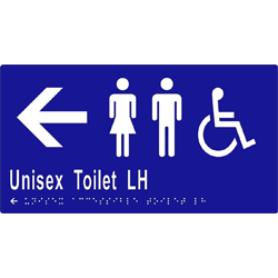 ML16232 Unisex Accessible Toilets LH Transfer & Arrow Braille Sign