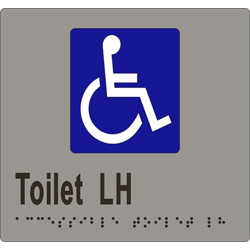 ML16270 Accessible Toilet LH Transfer Braille Sign