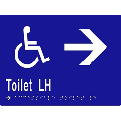 ML16272 Accessible Toilets LH Transfer & Arrow Braille Sign