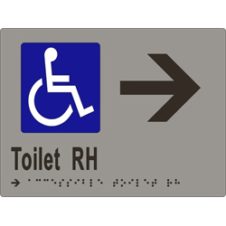 ML16273 Accessible Toilets RH Transfer & Arrow Braille Sign