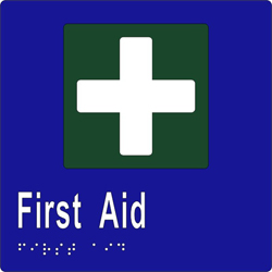 ML16095 First Aid Braille Sign