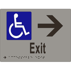 ML16237 Accessible Exit & Arrow Braille Sign