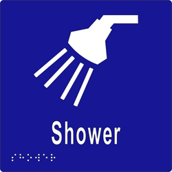 ML16290 Shower Braille Sign