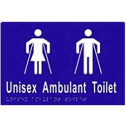ML16304 Unisex Ambulant Toilets Braille Sign