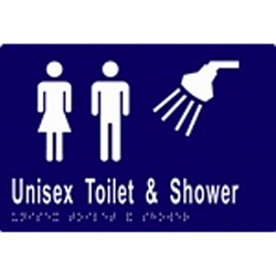 ML16306 Unisex Toilet & Shower Braille Sign