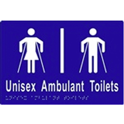 ML16305 Unisex Ambulant Toilet Divided Braille Sign